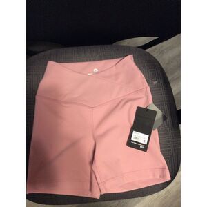 90 Degrees New NWT Pink 5" Short Bike High waisted Yoga Athletic Gym S